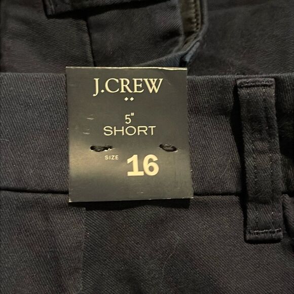 J Crew Factory NWT 5” Classic Chino Size 16 in Navy Blue - Picture 6 of 7